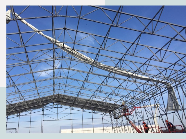 Шатровые ангары от 607 руб. в Нововоронеже и Воронежской области