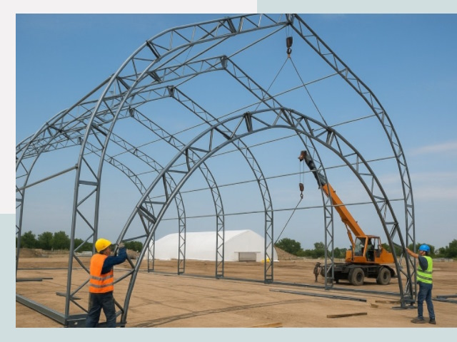 Монтаж ангаров в Нововоронеже от 607 руб. - Надежно и быстро